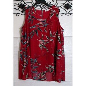 Flutter & Kick Top Women's Size XL Pink Floral Maternity Round Neck Split Back